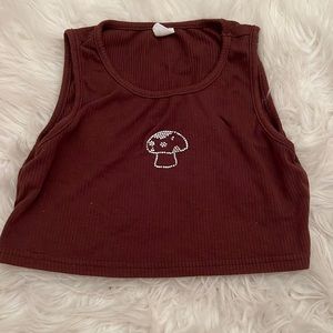 mushroom cropped top